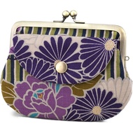 [Direct from Japan]Women's Kiss-Lock Coin Purse/Wallet, Double-Pocket Kiss-Lock Purse with Outer Poc