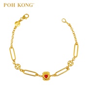 POH KONG 916/22K Yellow Gold Auspicious Aspirational Bracelet