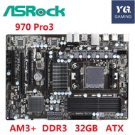 ASRock 970 Pro3 Used Desktop for AMD 970 Motherboard Socket AM3 AM3+ DDR3 SATA3 USB3.0