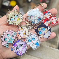 8Pcs/Set Game Keychain Tribios NeiKos496 Mydei Anaxagoras Castorice Hyacine Cipher Keyring Bag Acces