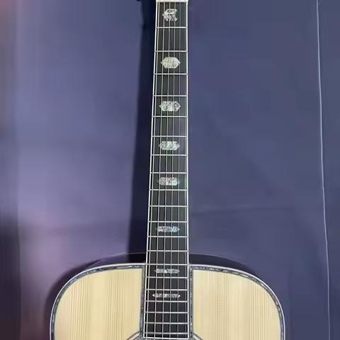 41 inch D45 series solid wood acoustic guitar in natural wood color