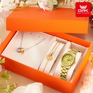 100% ของแท้ OPK นาฬิกา ผู้หญิง กัน น้ำ ของแท้ ใหม่ 2025 แฟชั่น พระคุณ สายสแตนเลส ปฏิทิน ส่องสว่าง นา