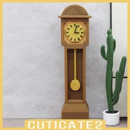 [Cuticate2] Miniature Floor Clock Miniature Toy Model 1/12 Scale Grandfather Clock Kids