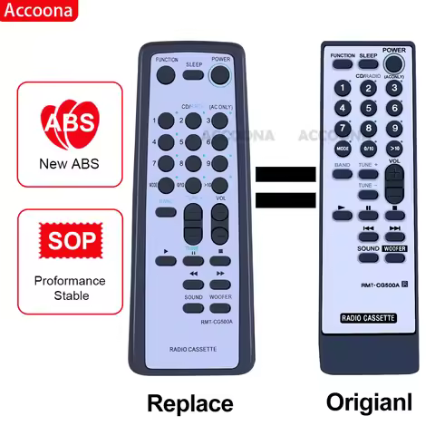 Remote Control For Sony RMT-CG880A RMT-CG500A RMT-CG50A RMT-CRS60A CFD-RG880CP CFD-G50 CDF-G35 Xplod