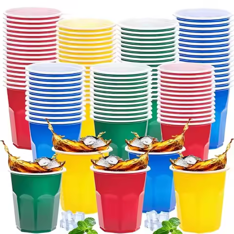 50PCS/Bag Mini Plastic Shot Cups Disposable Random Color PartyGraduation Birthday WeddingPicnic Vale