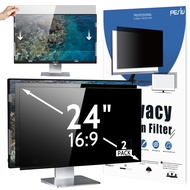 2-PACK 24 Inch 16:9 Computer Privacy Screen for Widescreen Monitor, 24inch Removable Anti Blue Light