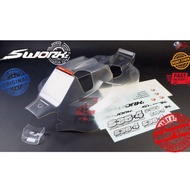 SWORKZ S35-4 - Pre Cut Falcon ST4 clean Body shell for Nitro Buggy SW-258001C-N