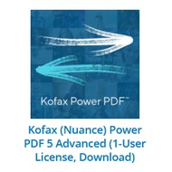 KOFAX (Nuance) POWER PDF, VERSION 5 ADVANCED (E-license only, Download with Product Key from Website