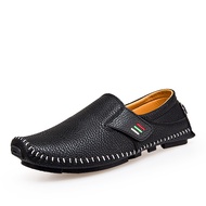 Fashion Men Genuine Leather Shoes Slip On Men Loafers Casual Men Boat Shoes