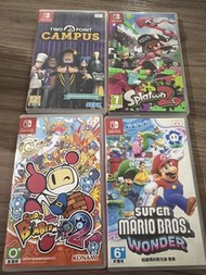 Switch Game遊戲：Two Point Campus, Splatoon 2, Super Bomberman R 2, Super Mario Bros. Wonder