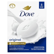 Dove Original Flavor Soap 8 Pieces Pack, Contains Moisturizing Cream, Makes Skin Soft Smooth, 1/4 Po