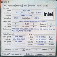 Intel i7 7代 Kaby Lake 4核8線 35W 低耗電工程版 + 華碩 Asus B150M-A 底板