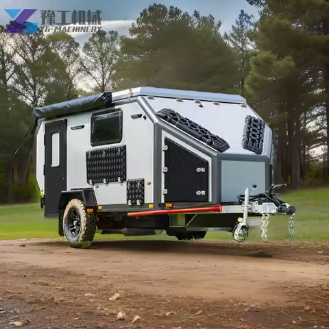 YG Factory Customization 4x4 Caravan Aluminum Body Rv Camper Trailer 15ft RVs Campers Off Road Alumi