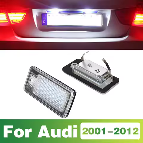 NEW Error Free White LED Car License Plate Light Bulbs Accessories For AUDI A3 S3 8P A8 S8 D3 4E Q7 