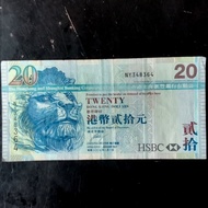 uang kertas Hongkong 20 dollar HSBC