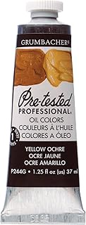 Grumbacher Pre-Tested Oil Paint, 37ml/1.25 Ounce, Yellow Ochre (P244G)