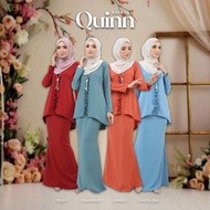 Baju Kurung Quinn Como Crepe Plain Murah Baju Raya Viral 2024