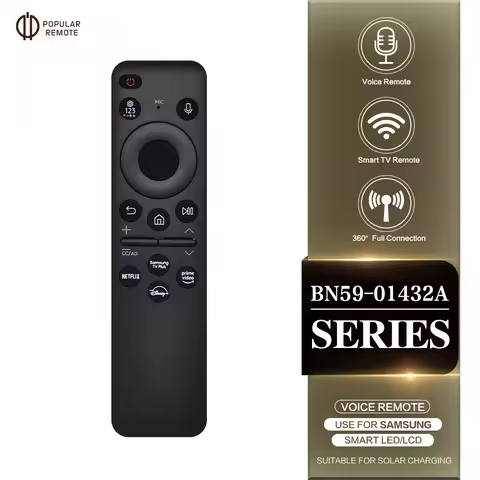 New BN59-01432A TM2360E Solar Cell Voice Remote For Samsung TV QN85C CU8000