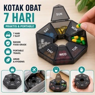 Mini Capsule Pill Box 7 Days 1 Week Portable Pill Box Organizer Daily Pill Travel Weekly Compartment