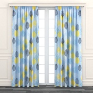 [特價]EZSO簡易訂製可水洗塗層遮光窗簾葉紋-兩片式/寬281~420高121~150