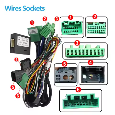 Kenvox For Volvo XC90 High End S90 V90 Cable Car 16Pin Wiring Harness Adapter Canbus Box Decoder And