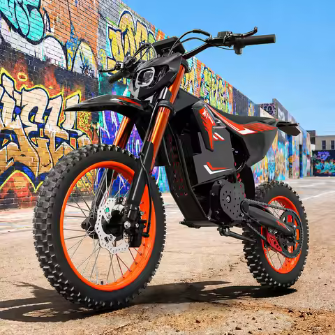 QRONGE X1 Spark L Orange Electric Dirt Bike 4500W Peak Electric Motorcycle 60V 28.8Ah E-Dirt Bike 50