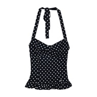 Weekend hub | เสื้อกล้ามผู้หญิงลายจุด แบบรัดคอ