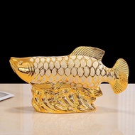 Light Luxury Wealth Golden Arowana Decoration Living Room Office Wine Cabinet Front Desk Home Access