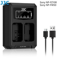 JJC USB Battery Charger for Sony NP-FW50 NP-FZ100 of Sony A7R IV III A7 III II A7S II A9 SLT-A99II A