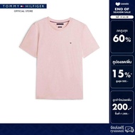 Tommy Hilfiger เสื้อยืด ผู้ชาย รุ่น MW0MW37268 TY6 - สีชมพู ทรง Regular