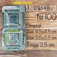 Mika 7A SP contents 100 Size 7x7x3 cm Mika Cake Putu Ayu Talam Mochi Bika Ambon Jelly Pudding Box 7A