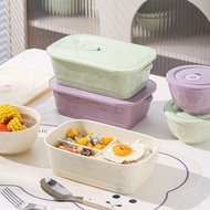 [Taoyuan Shipment] Japanese Ceramic Lunch Box 211 Lunch Box Compartment Lunch Box with Lid Lunch Box