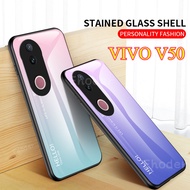 Luxury Gradient Tempered Glass Casing for VIVO V50 Pro 5G 2025 Case Tempered Glass Protective Cover 
