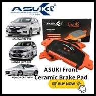 ASUKI Front Ceramic Brake Pad Honda City TMO T9A Gm6 GN2 Too CR-Z Jazz GK5 Shuttle GK8 Spare Part CF