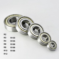 10pcs R2ZZ R3ZZ R4ZZ R6ZZ R8ZZ R10ZZ R12ZZ R133 R155 R166 R168 R188 ZZ Sealed Miniature Ball Bearing