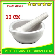 MORTIR + STAMPER 13 CM MURAH / LUMPANG ALU / MORTAR ALU / MORTAR STAMP