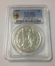 2014 Britannia Rare Incorrect Mule Error with Lunar Horse Obverse 1 oz .999 Silver Coin 1oz (PCGS MS