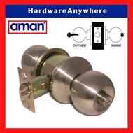 AMAN Entrance Cylindrical Door Knob Set 60mm / Round Door Knob Lock / Entrance Door Knob Lockset / Room Door Lock