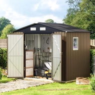 8x6ft Outdoor Steel Storage Shed With Lockable Doors, Frame Floor (no Wood/other Boards),one Big Win