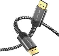 BlueRigger DisplayPort Cable 1.4 - (10FT, 4K 144Hz, DP to DP Cable, 32.4Gbps, HDR10+, 3D Display Port) - Compatible with Laptop, PC, HDTV, Graphics Card, Gaming Monitor, Projector