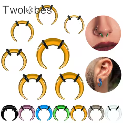 Twolobes 1PC Pyrex Glass Stretching Kits Pincher Taper Buffalo Tunnels Septum Retainers Body Piercin