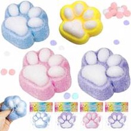 1ชิ้น ของเล่นบีบอุ้งเท้าแมวนุ่มน่ารัก, ของเล่นคลายเครียดอุ้งเท้าแมว Squishy, ของเล่นตุ๊กตาขนนุ่ม Fuf