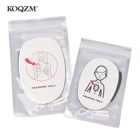 1Pair New Adult AED Training Defibrillation Electrode Conducting Patch For Adults Kids AED Traing Se