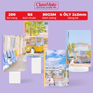 Southern Student Notebook B5 Classmate Notebook 4 Olys (2x2mm) Notebook 200 Pages 80GSM, Cute Cover,