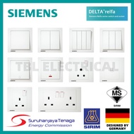 🔥SIRIM🔥SIEMENS DELTA® Relfa SERIES SWITCHES & SOCKET OUTLET SIRIM APPROVED (WHITE)