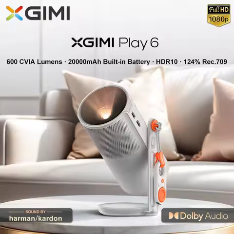 XGIMI Play 6 DLP 1080P Mini Projector Portable home theater Harman Kardon Speaker with battery 4K Pr
