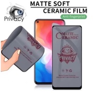 Vivo Y91 Y91i Y91c Tempered Glass Anti-Scratch FULL CERAMIC Matte PRIVACY SPY Anti-Glare Anti-Oil Vi