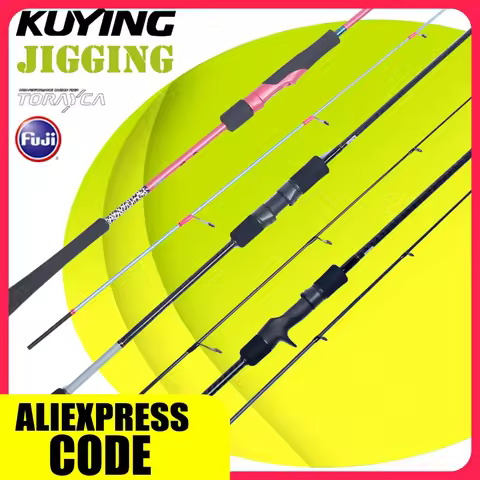 KUYING VITAMIN 6'4" 193cm 7' 210cm Jigging Jigbait Fishing Rod Spinning Casting Light Slow FUJI Ring