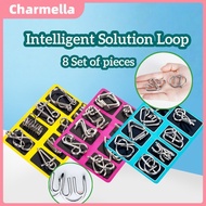 8pcs/set 3D Metal Wire Puzzle Teaser Magic Wire Puzzles Unlock Telco Lock Toys Kids Educational Toys