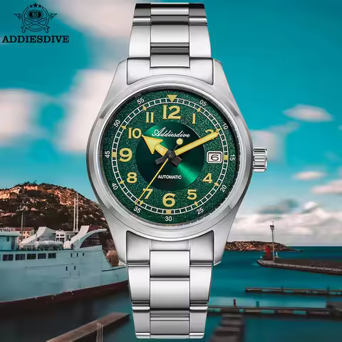 ADDIESDIVE Men's Dive Watch 39mm NH35 Automatic Mechanical Watch Sapphire Waterproof 200m Stainless 